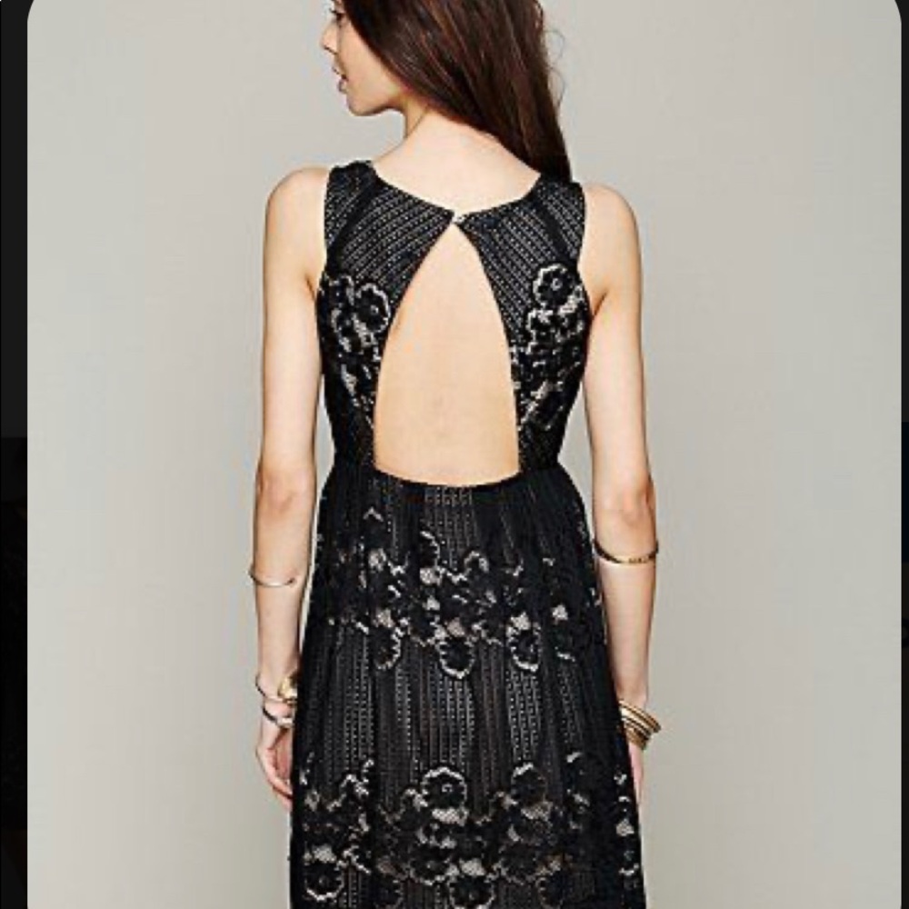 Free People Rocco Lace Open Back Dress sz 6 - Picture 2 of 6